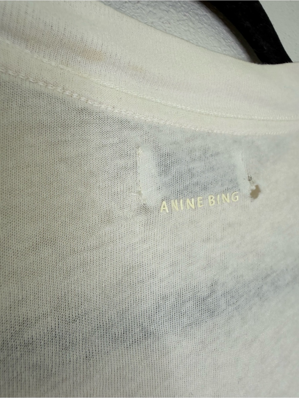 Anine Bing Ashton Tee Vintage Bing in Washed Buttercream sz S guc - Picture 5 of 8